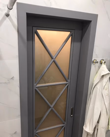 RAL Classic Platinum grey RAL 7036 door