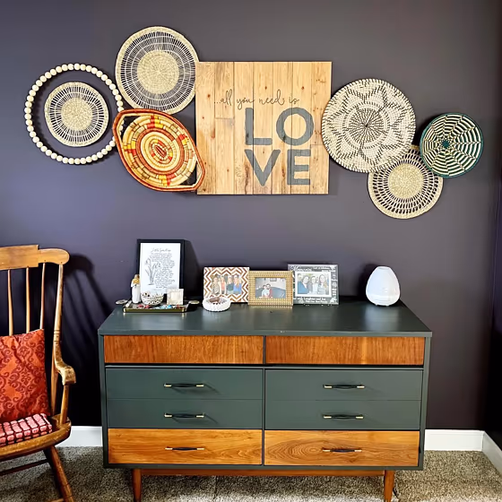 Sherwin Williams Plum Brown cozy living room color