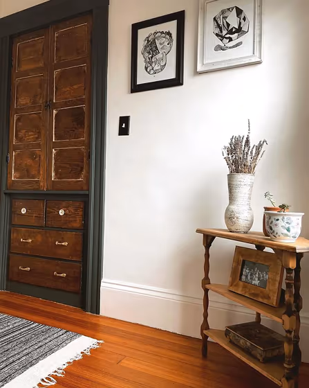 Behr Polar Bear paint in hallway interior