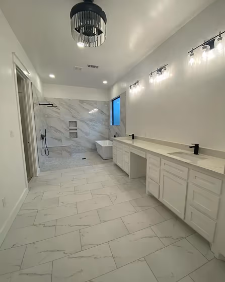 White bathroom interior Behr Polar Bear review