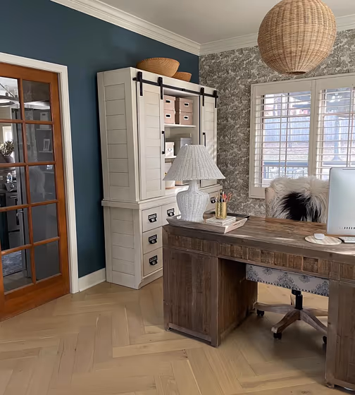 Sherwin Williams Rain Cloud home office color review