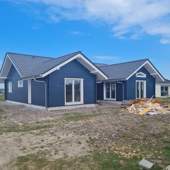 RAL Classic Grey Blue RAL 5008 house exterior