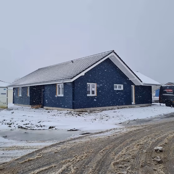 RAL Classic Grey Blue RAL 5008 house exterior