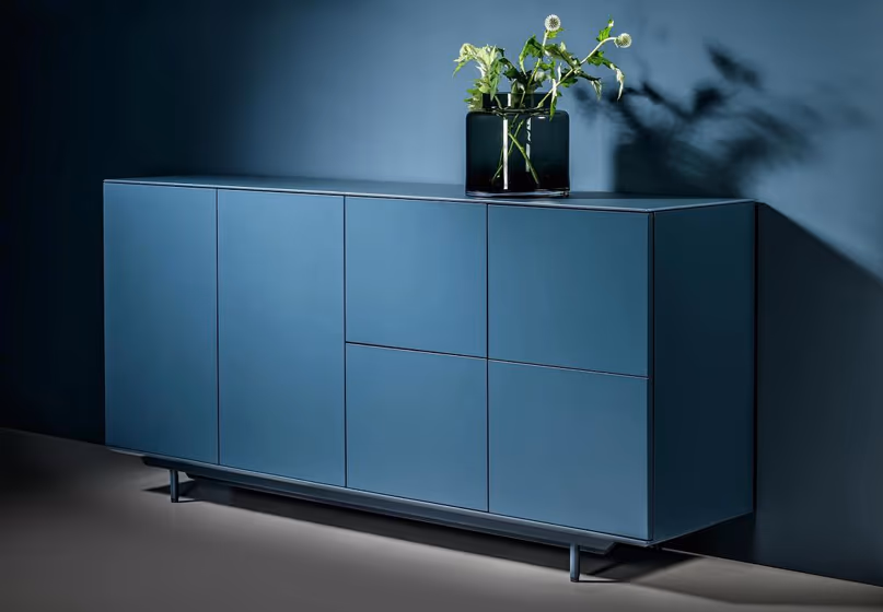 RAL Classic Grey Blue RAL 5008 painted furniture