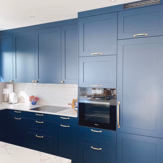 RAL Classic Grey Blue RAL 5008 kitchen cabinets