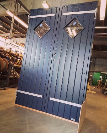 RAL Classic Grey Blue RAL 5008 door