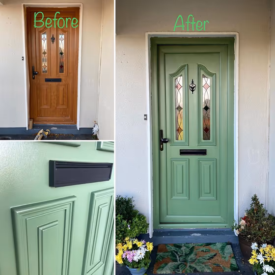 RAL Classic Reseda green RAL 6011 door