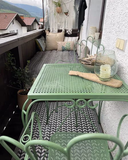 RAL Classic Reseda green RAL 6011 painted furniture