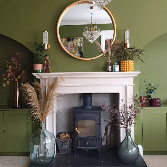 Green interior with Sap Green Farrow and ball