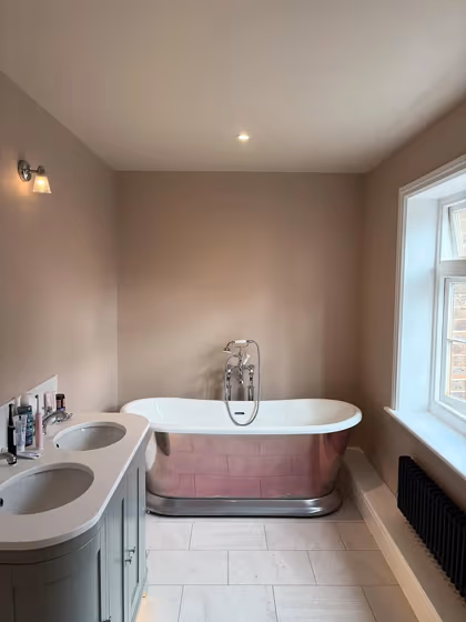 Farrow and Ball Scallop bathroom color