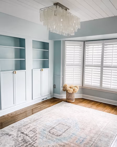 Sherwin Williams Serenely home office interior