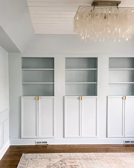 Sherwin Williams Serenely home office makeover