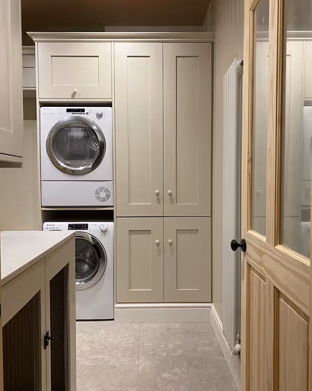 Farrow and Ball Shaded White 201 laundry room