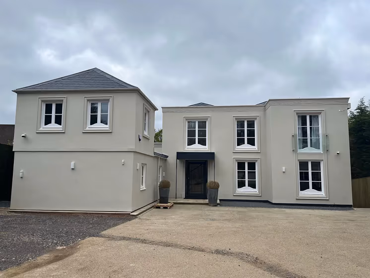 Farrow and Ball Shaded White 201 house exterior