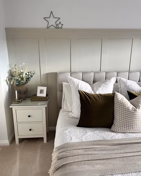 Farrow and Ball Shaded White 201 bedroom
