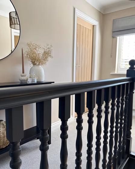 Farrow and Ball Shaded White 201 hallway