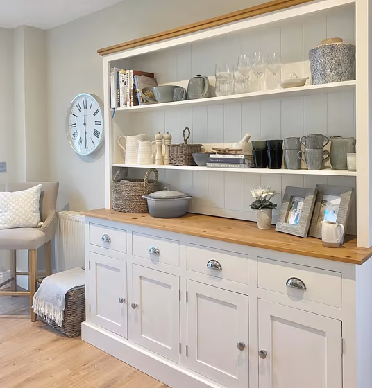 Farrow and Ball Shaded White 201 kitchen cabinets