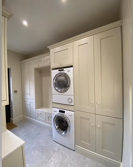 Farrow and Ball Shaded White 201 laundry room