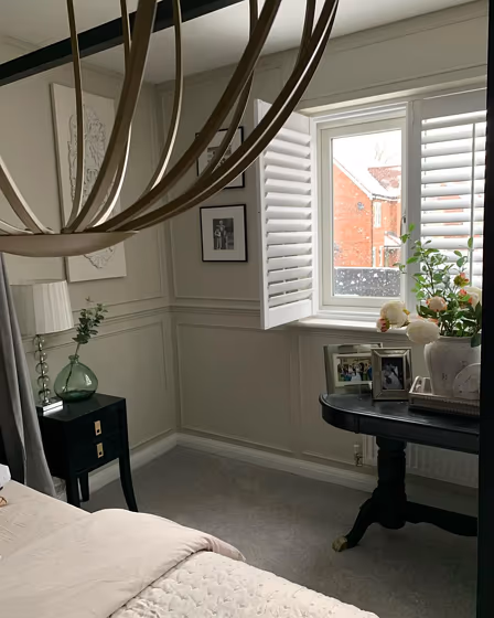 Farrow and Ball Shaded White 201 bedroom