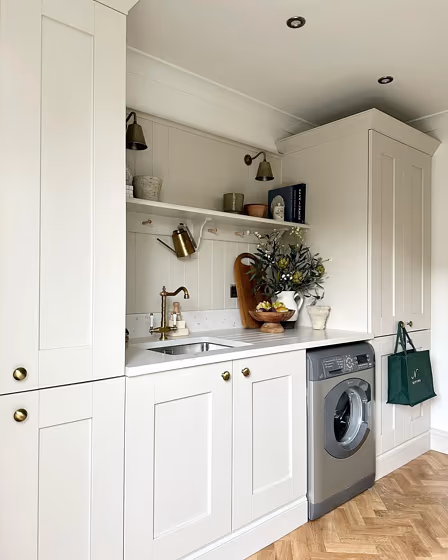 Farrow and Ball Shaded White 201 kitchen cabinets
