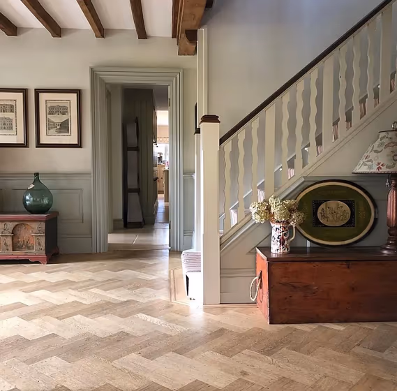 Farrow and Ball Shaded White 201 stairs