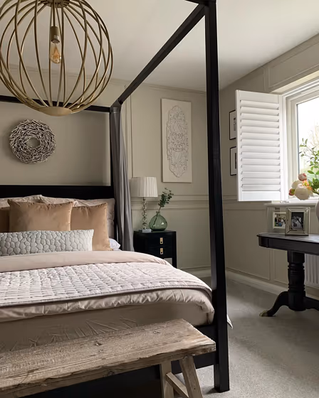 Farrow and Ball Shaded White 201 bedroom