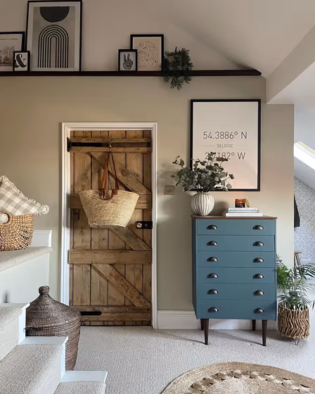 Farrow and Ball Shaded White 201 living room