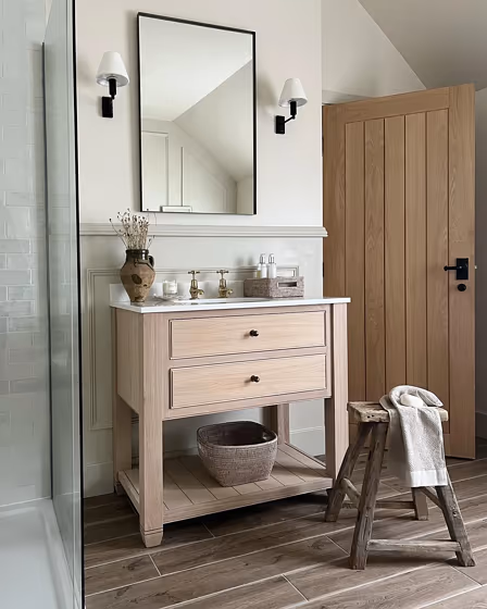 Farrow and Ball Shaded White 201 bathroom