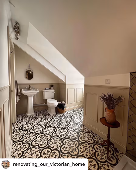 Farrow and Ball Shaded White 201 bathroom