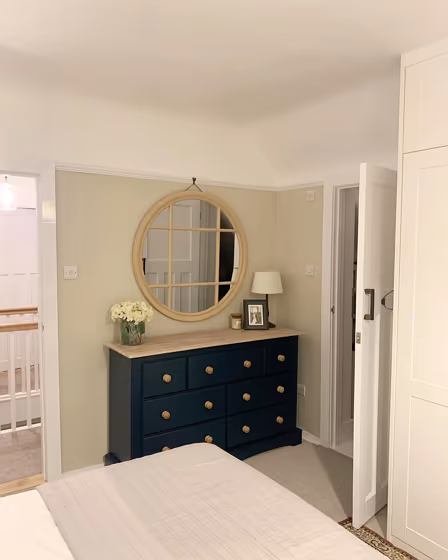 Farrow and Ball Shaded White 201 bedroom