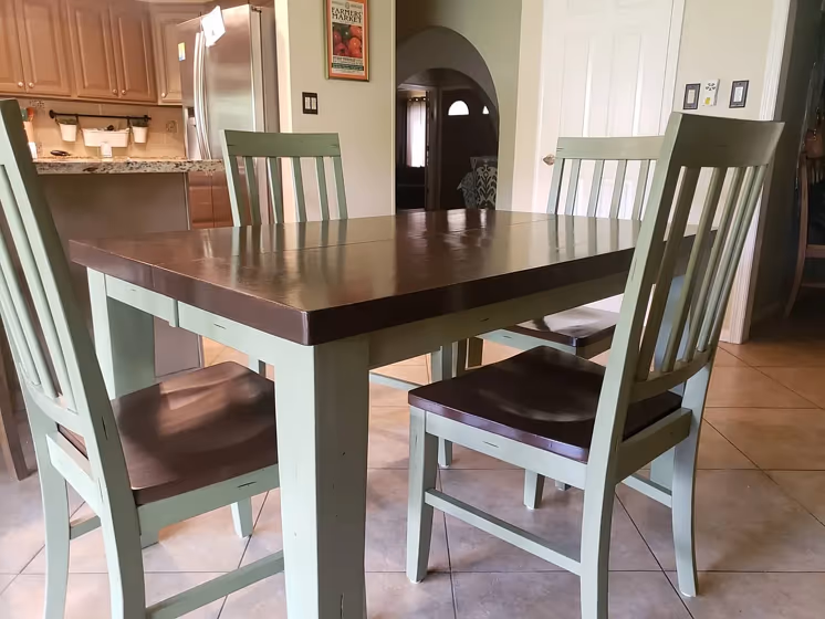 Sherwin Williams Sheraton Sage painted furniture
