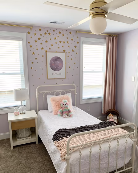 Purple nursery Sherwin Williams Silver Peony SW 6547