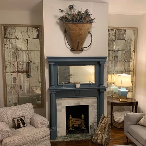 Silver satin Bejamin Moore review in a living room