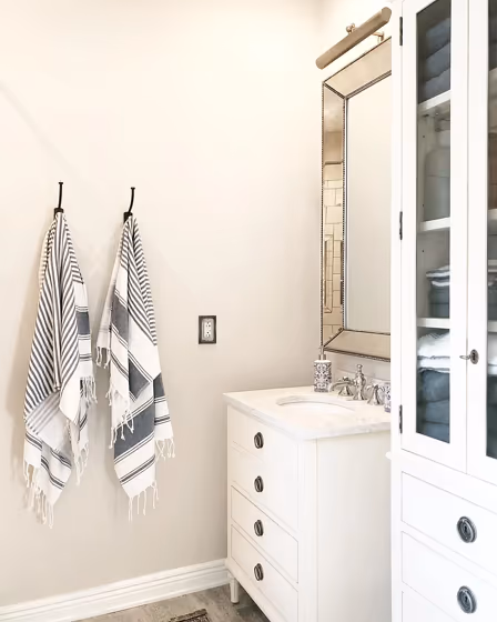 Sherwin Williams Simple White Bathroom