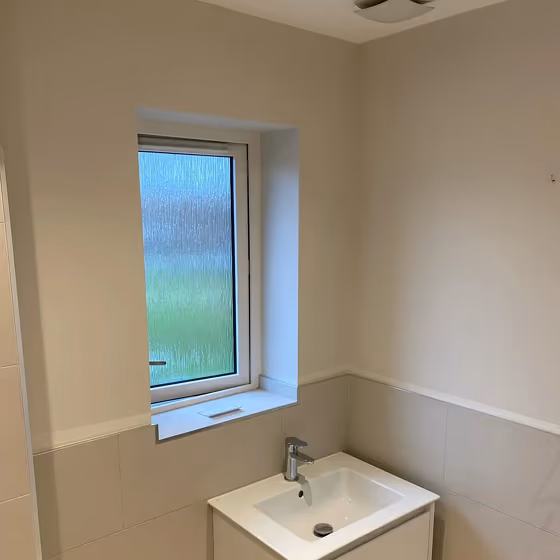 Little Greene Slaked Lime Mid 149 bathroom