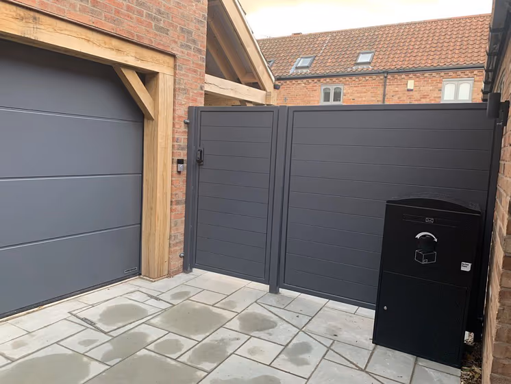 Slate grey RAL 7015 garage door