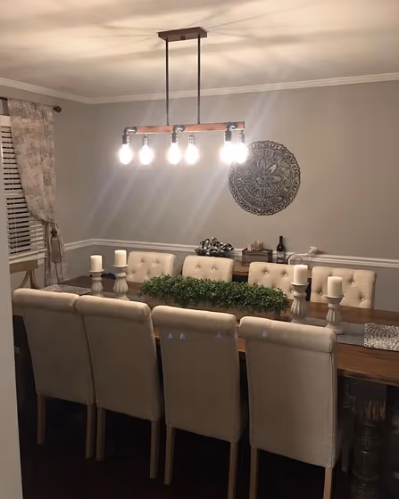 Grey dining room interior Smoke Embers 1466