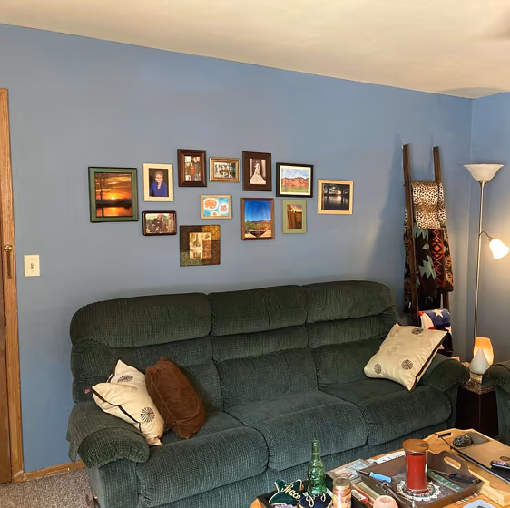 Sherwin Williams Smoky Azurite Living Room