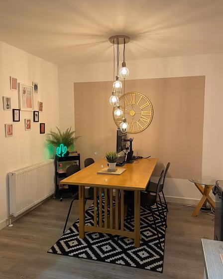 Dulux Soft Stone dining room interior