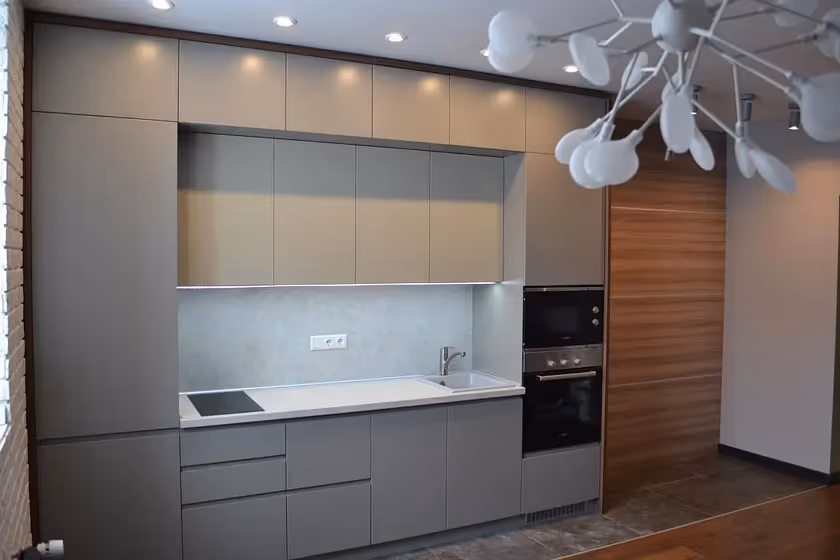 RAL 7030 kitchen cabinets 