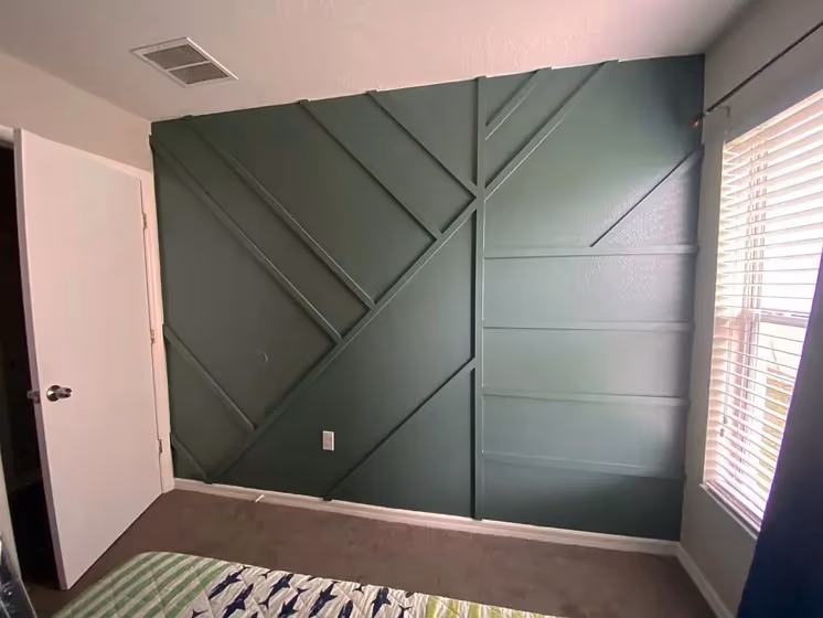 Sherwin Williams SW 9650 bedroom interior idea