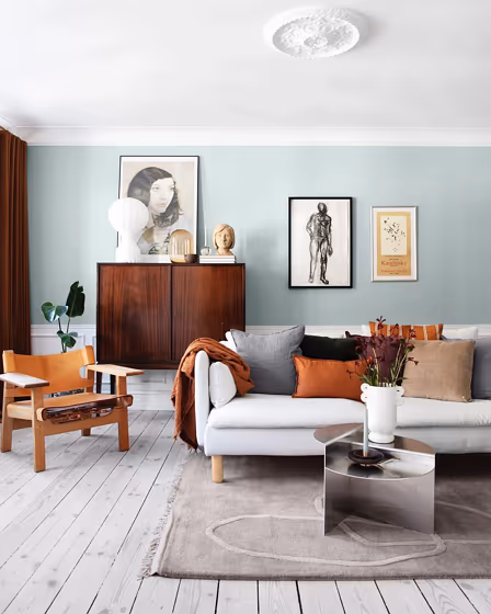 Jotun Tender Green living room picture