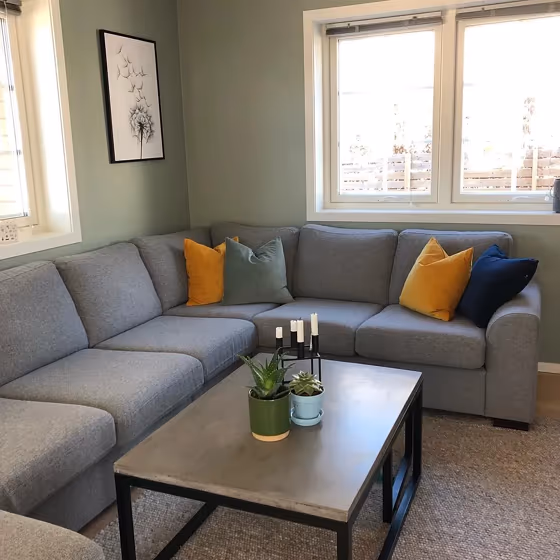 Jotun 7628 living room interior