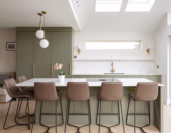 Farrow and Ball Treron kitchen cabinets review