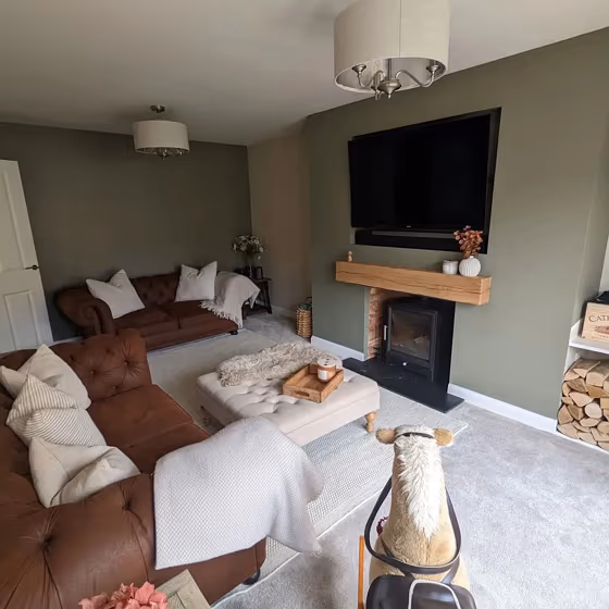 Treron living room fireplace inspiration