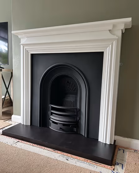 Treron living room fireplace interior idea