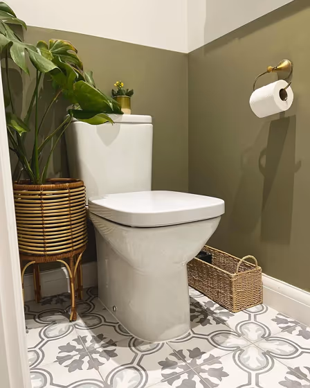 Farrow and Ball Treron bathroom interior idea