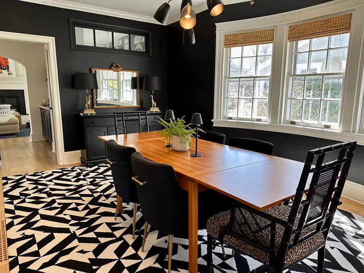 Sherwin Williams Tricorn Black Dining Room