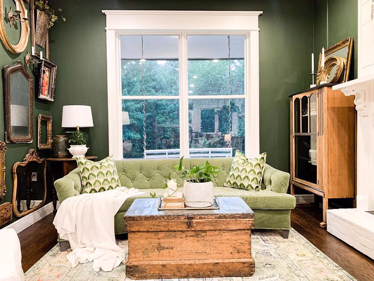 Vogue green living room