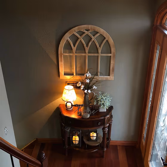 Sherwin Williams Warm Stone Hallway